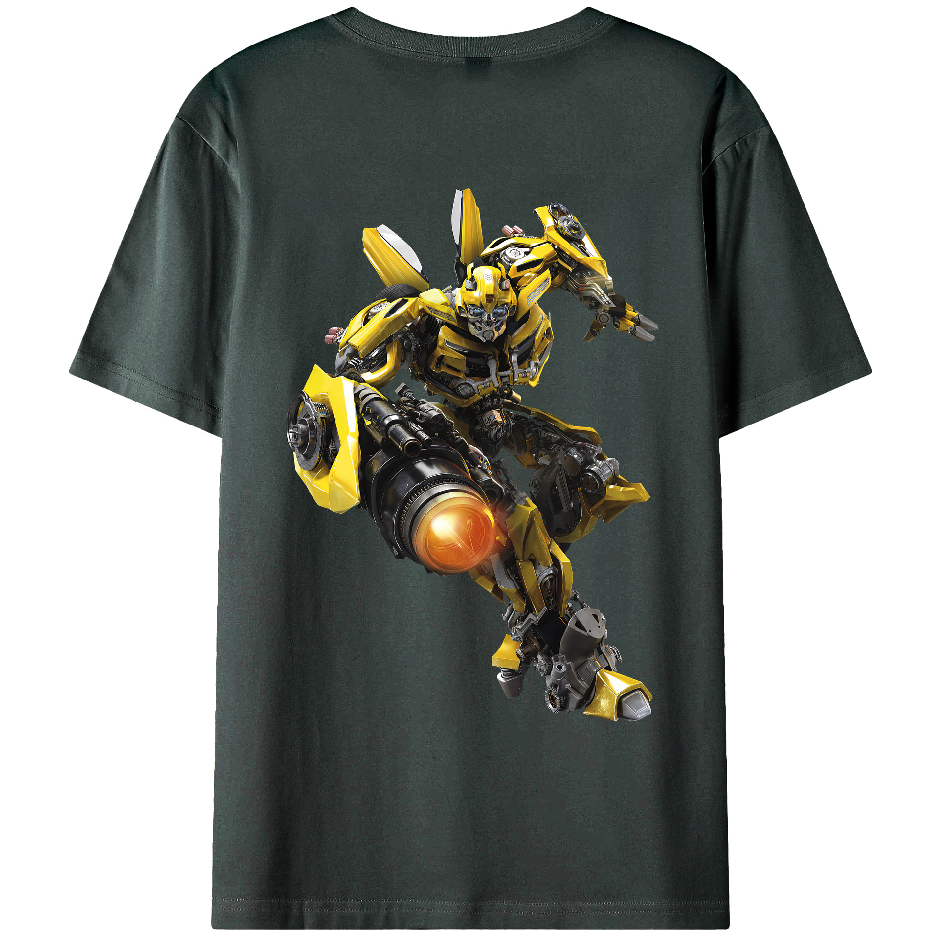 （画像用） Transformers トランスフォーマー 綿100％ メンズ半袖Tシャツ（バックプリント） 通気性